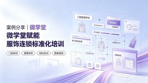 案例分享|微学堂赋能服饰连锁标准化
